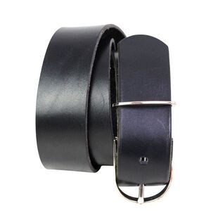 Banana Republic BLACK REAL LEATHER 1 1/2"Wd CASUAL DRESS WOMEN'S BELT Sz S (G86